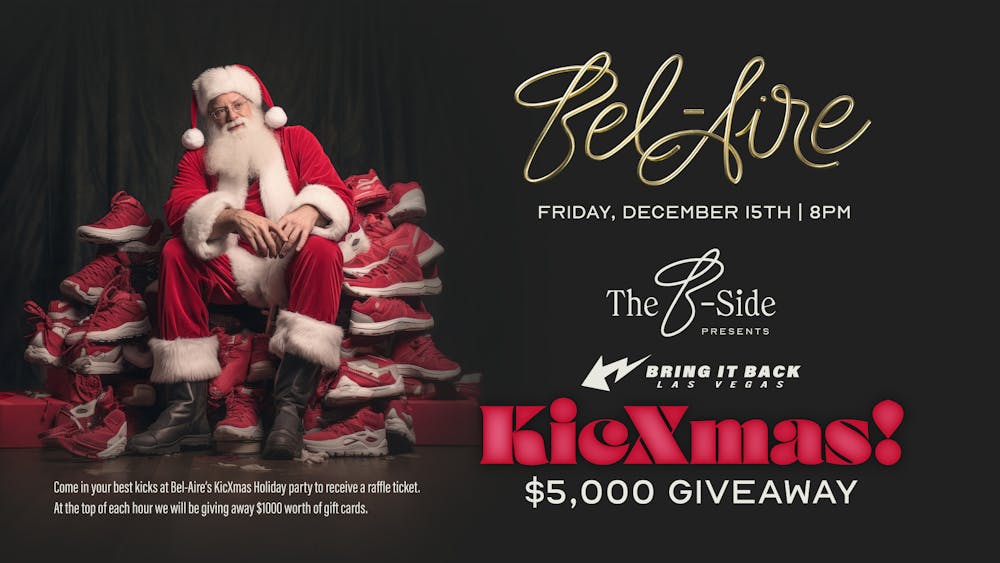 The B-Side KicXmas Holiday Rally featuring a collaboration with Bring it Back LV a sneaker store in Las Vegas