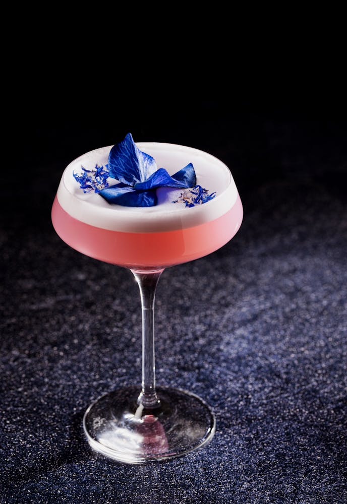 Blue Blossom cocktail an elegant floral elixir
