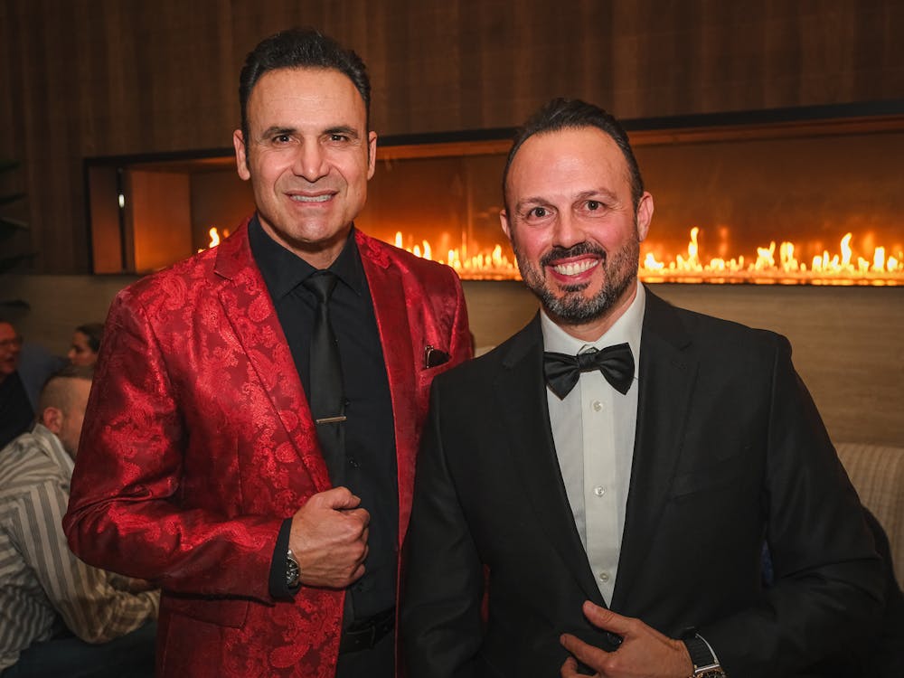 A photo of DJ Sax duo Roger and Roco inside Bel-Aire Lounge the Las Vegas Bar at Durango Resort.