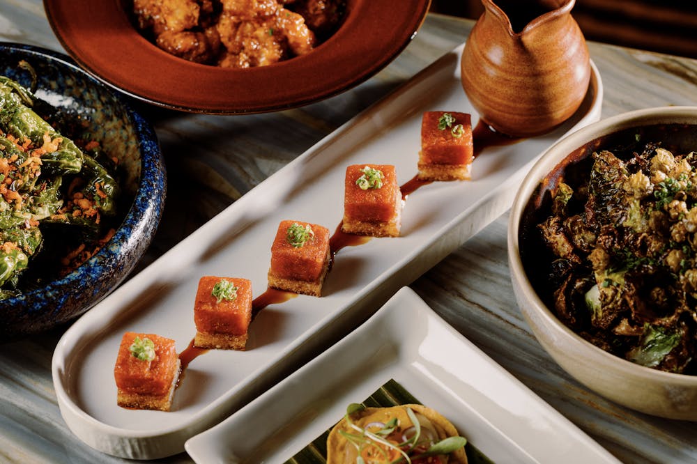 a food spread of the food at Bel-Aire Lounge a Las Vegas Lounge and Bar