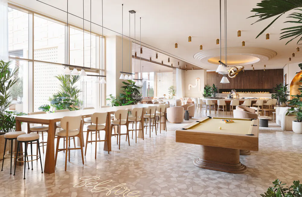 Interior of Bel-Aire Lounge, a modern lounge in Las Vegas featuring stylish seating, cocktails, live entertainment, DJs, and an inviting atmosphere inside Durango Casino & Resort.