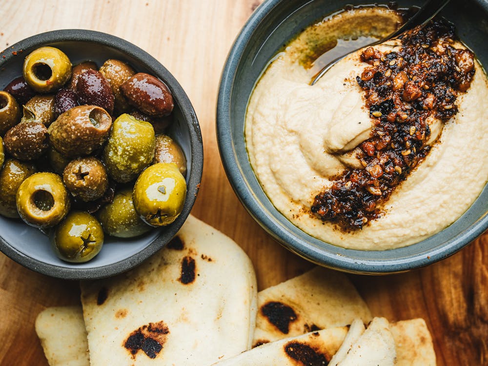 A photo of the Bel-Aire Mezze plate at Bel-Aire Lounge, a Las Vegas Lounge