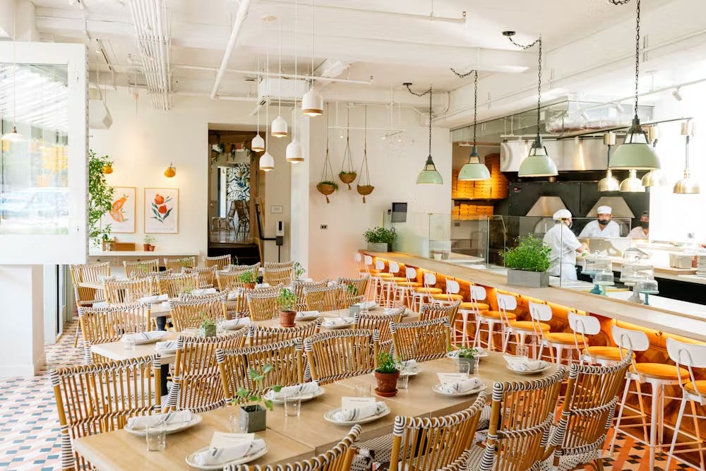 a bunch of food on a table