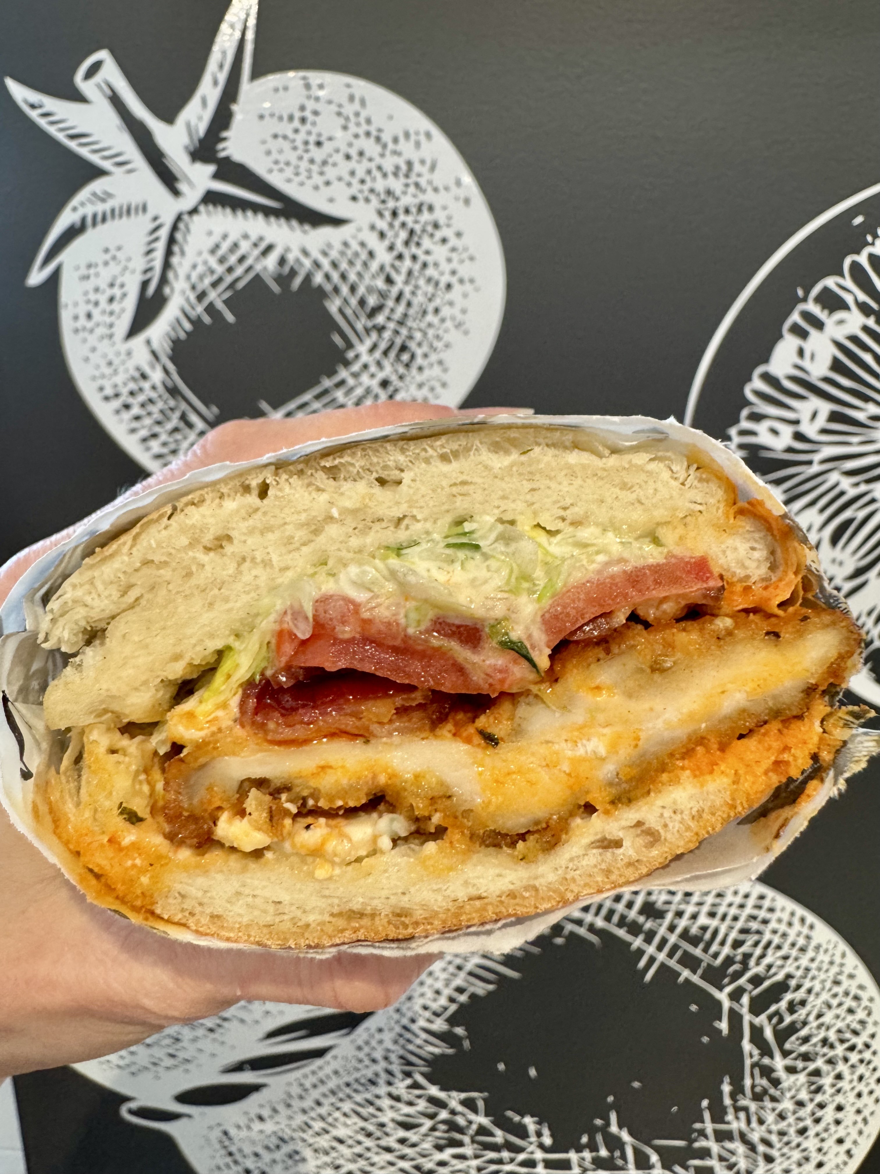 a sandwich sitting on top of a table