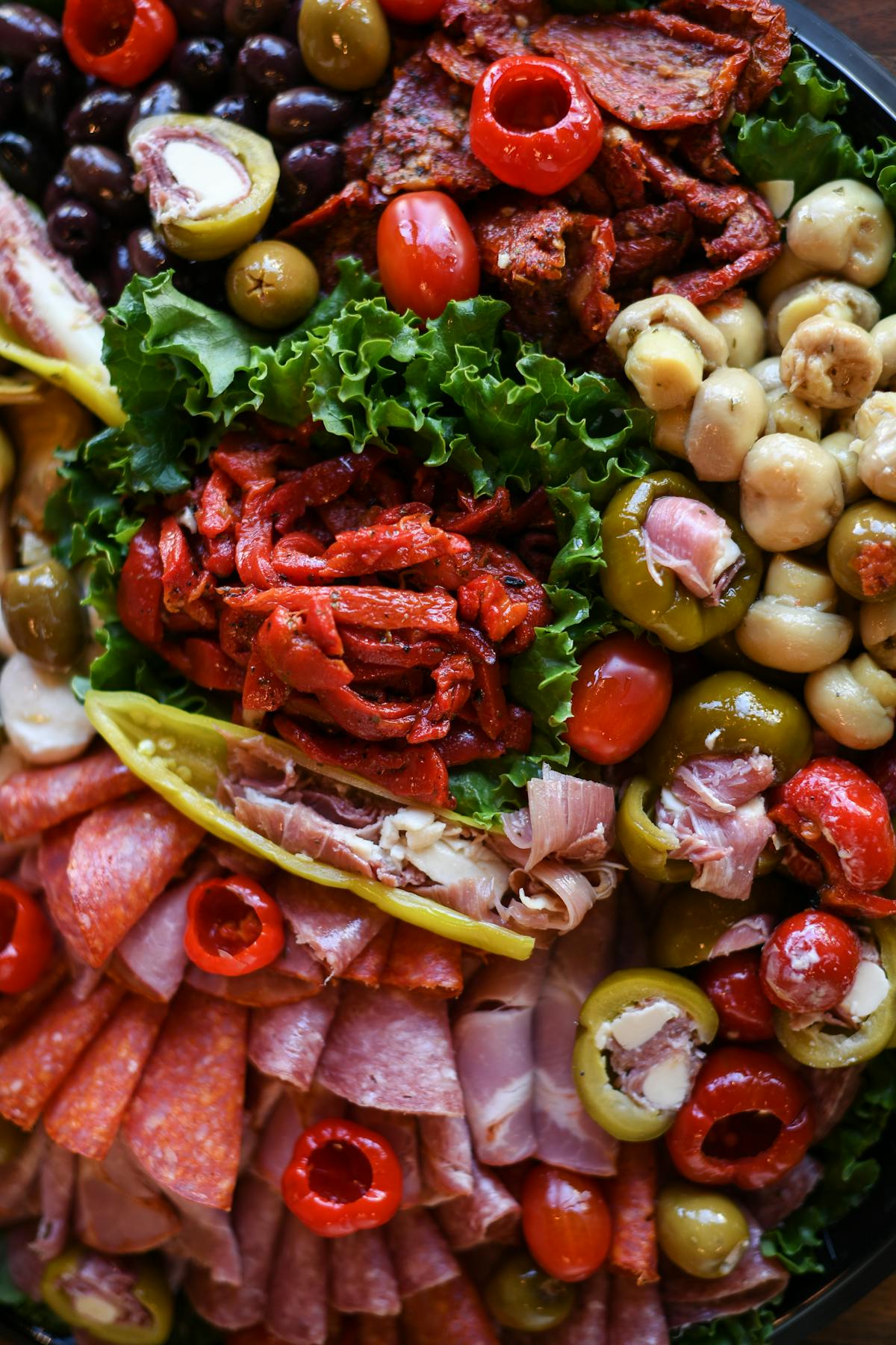 a dish is filled with food