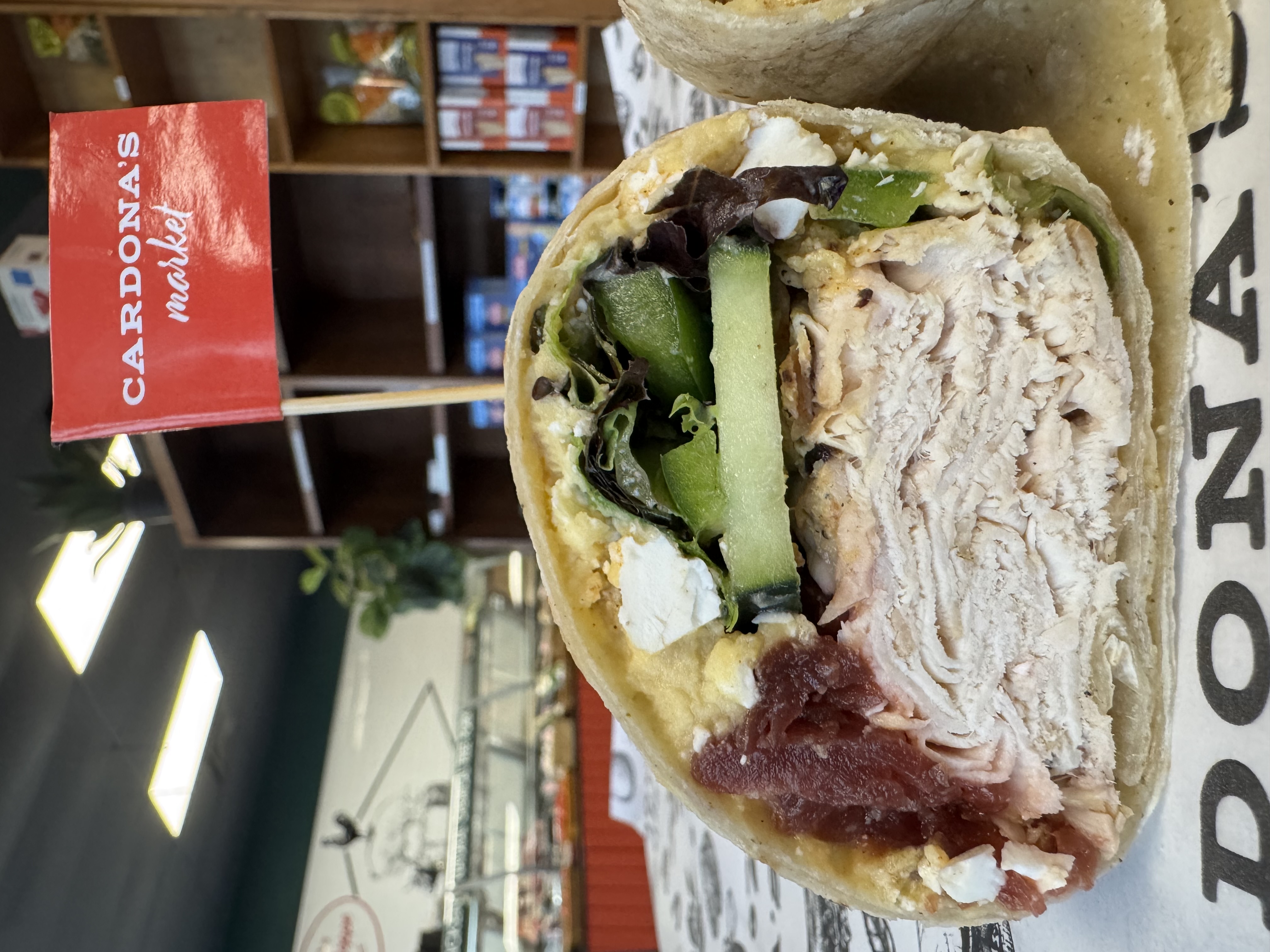 a healthy wrap sandwich