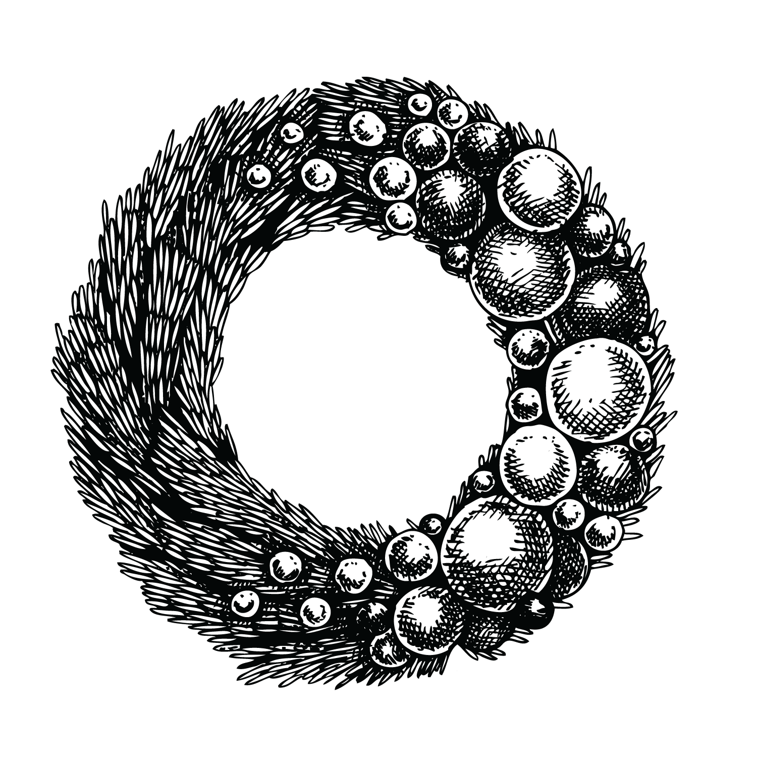 a black circle with circles and dots