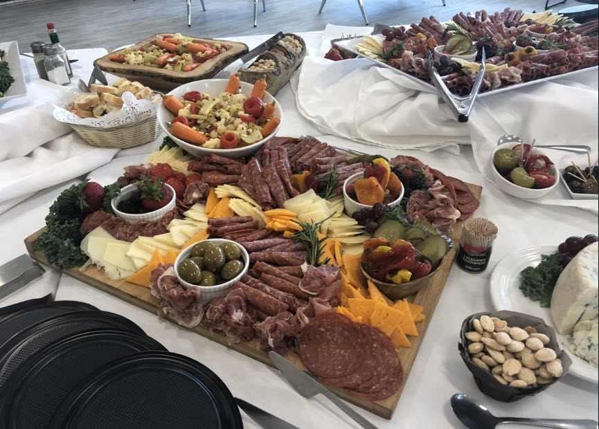 a plate of food on a table
