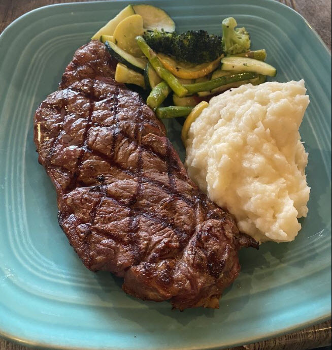 a plate of food on a table