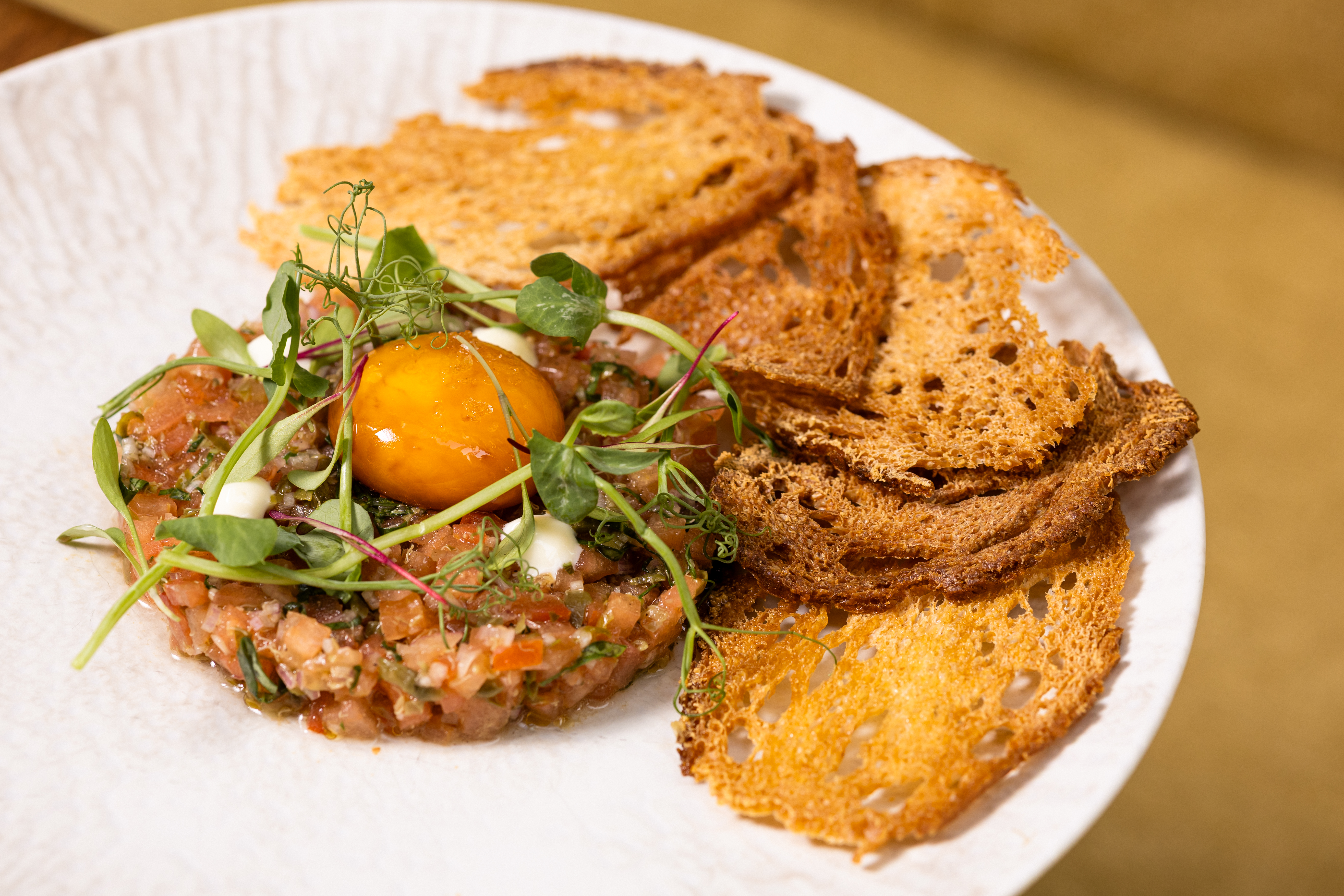 a plate of food on a table