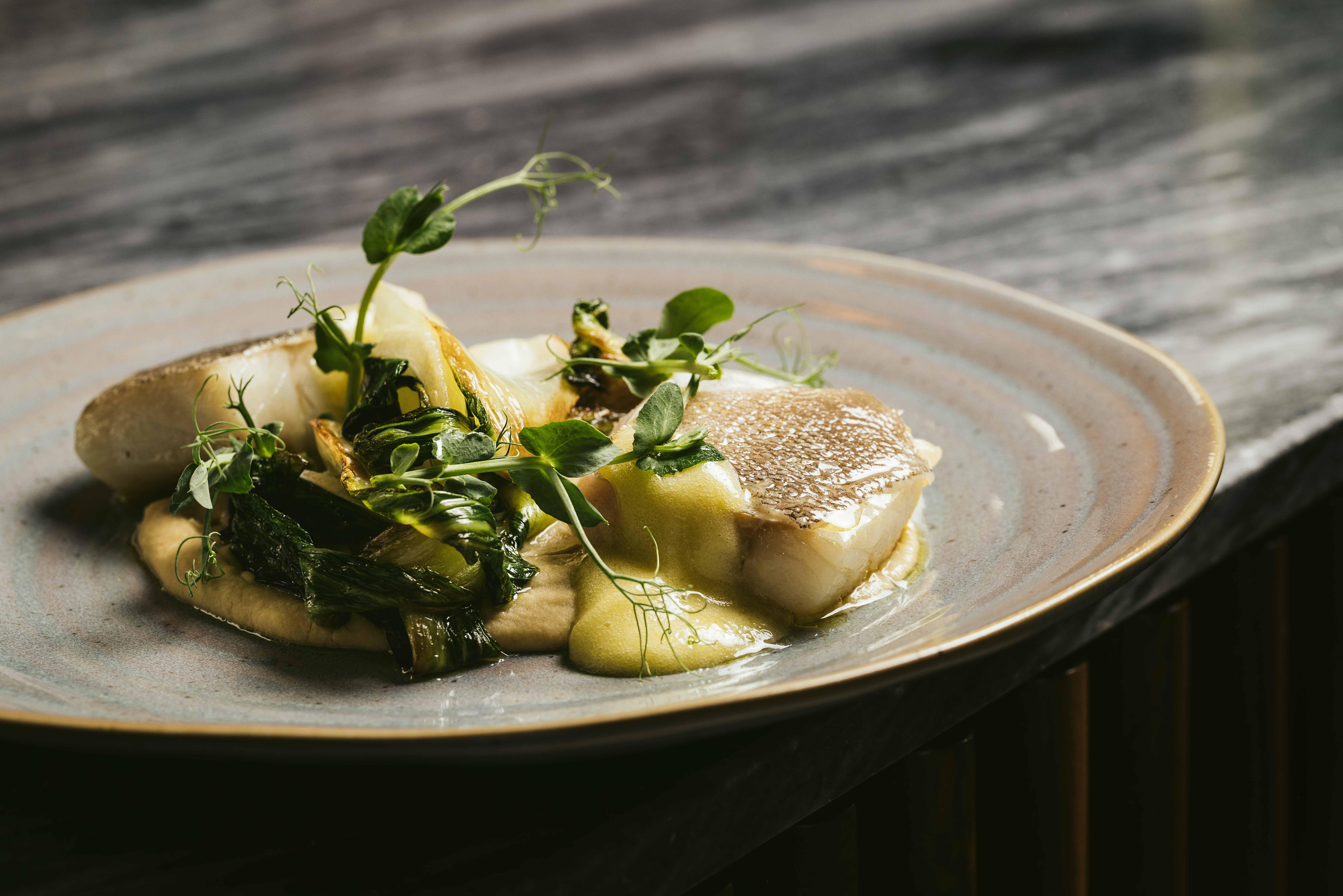 a plate of food with broccoli