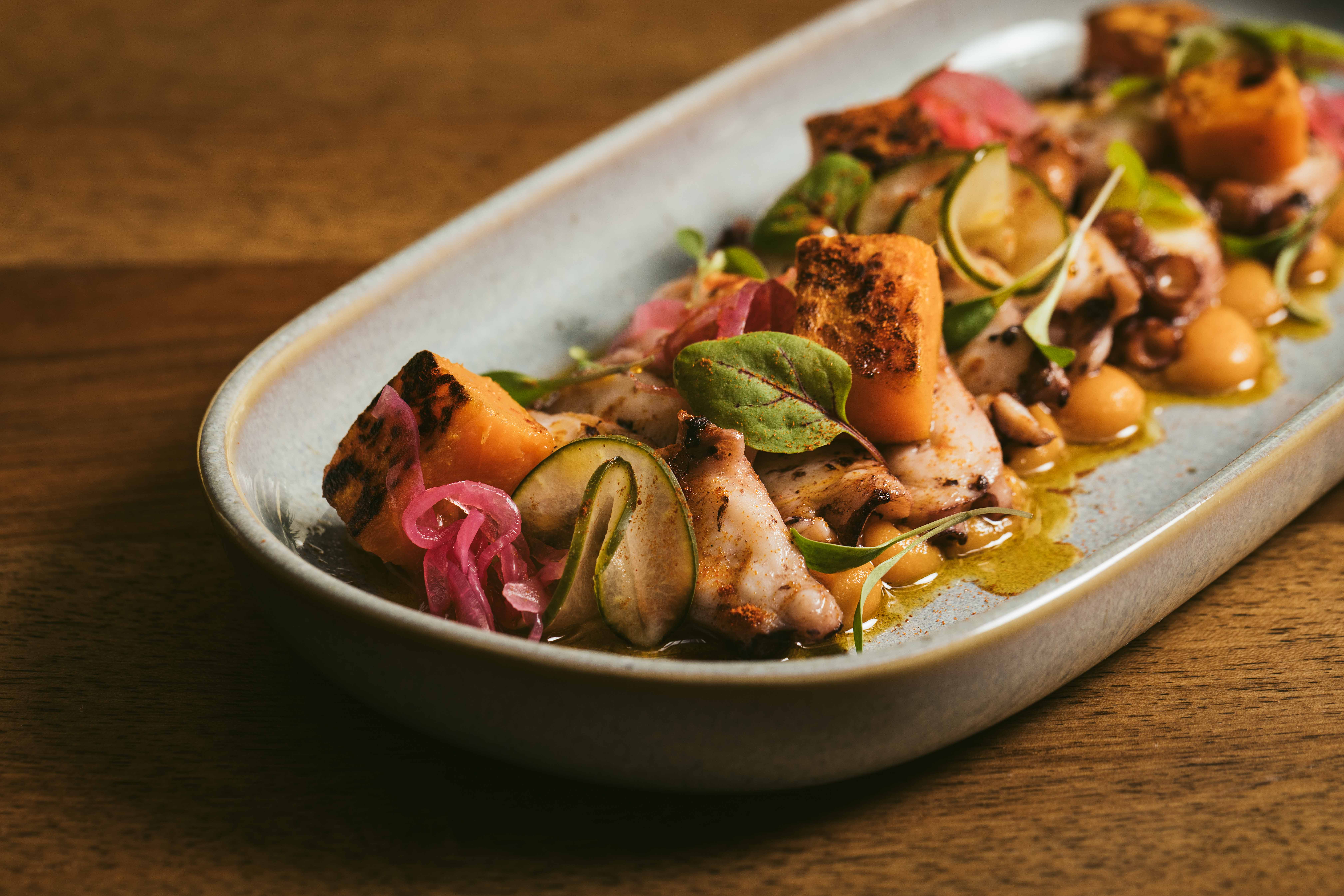 a bowl of food on a plate