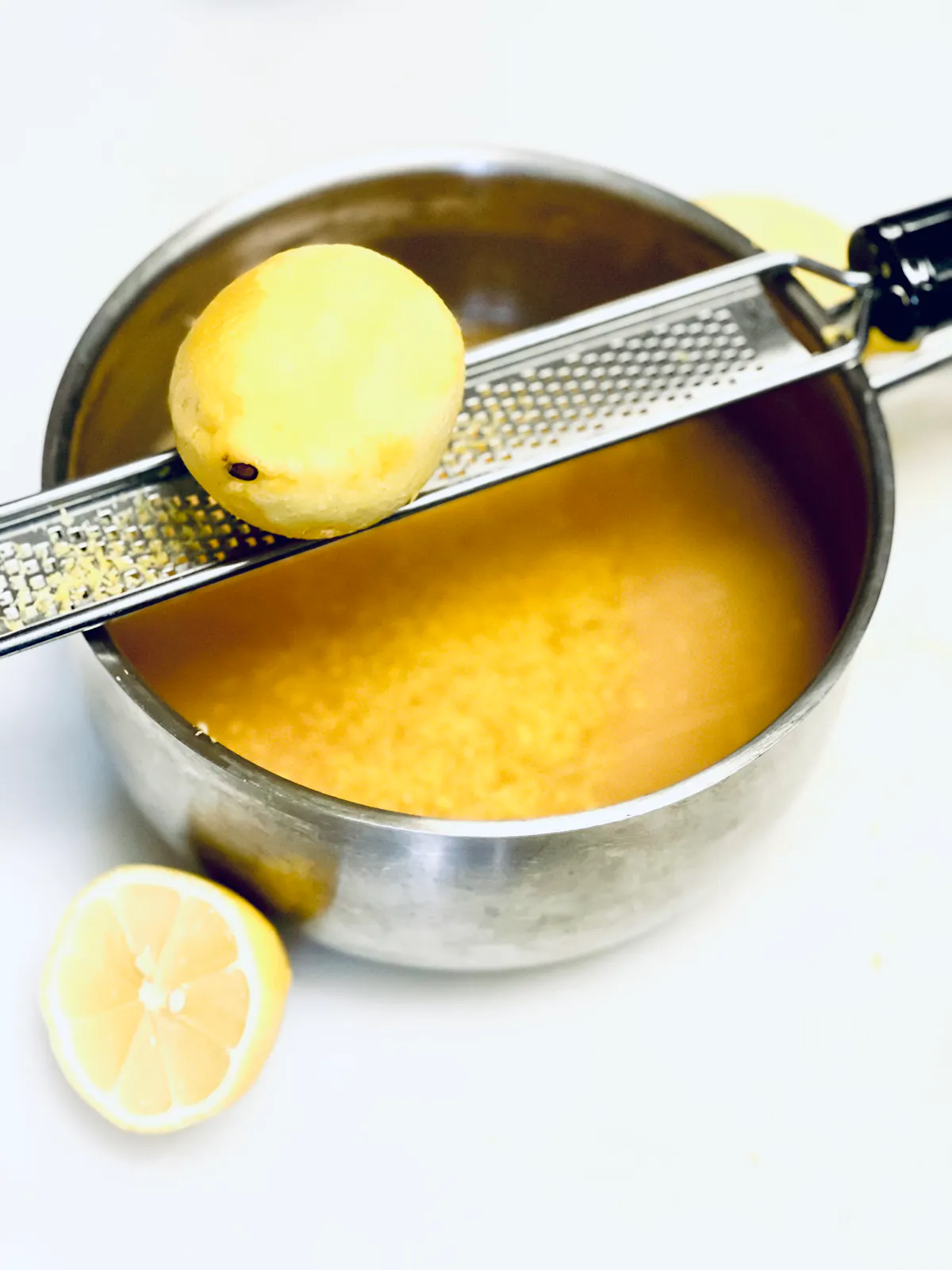 a bowl of soup on a clear day