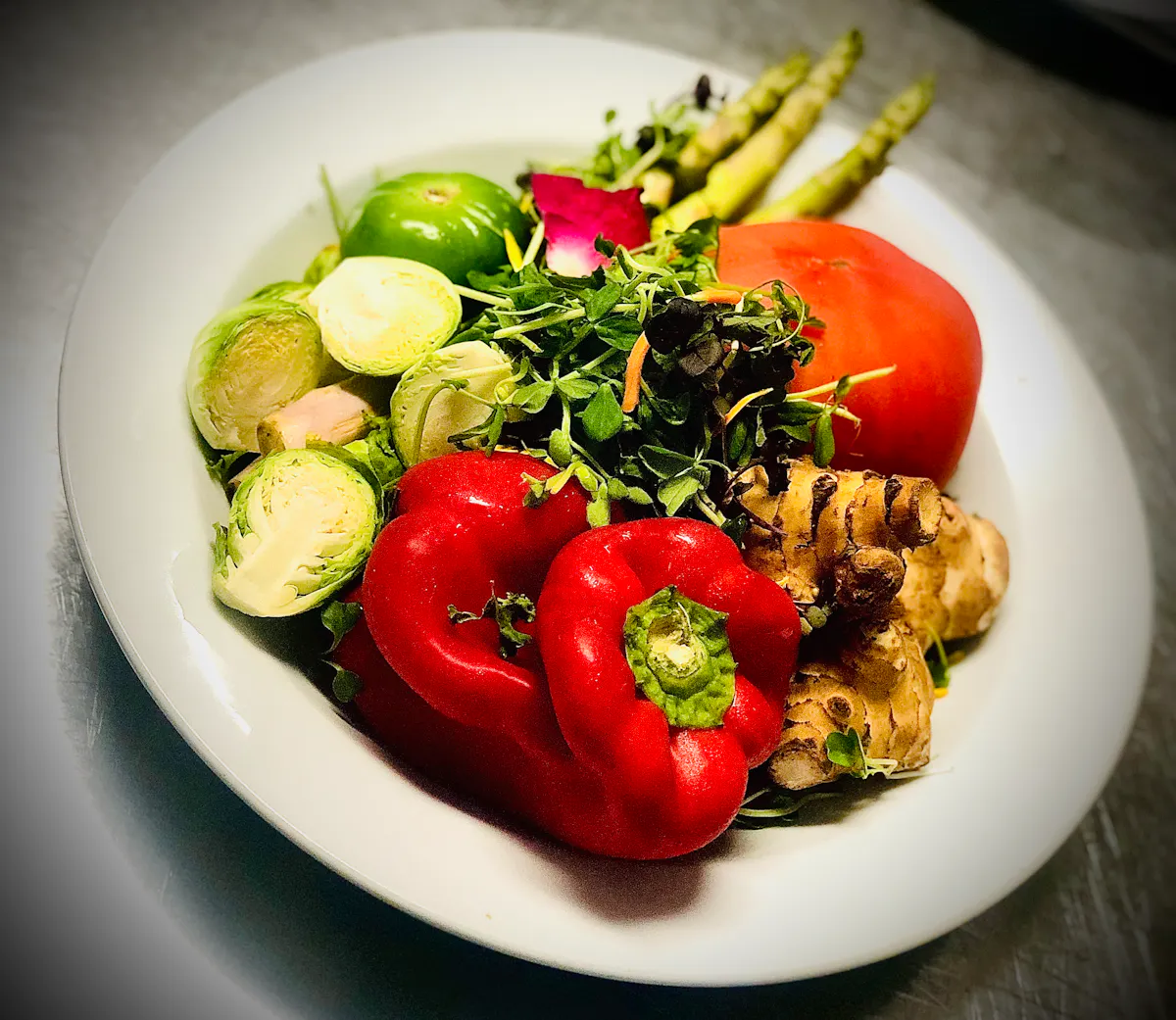 a bowl of fruit on a plate