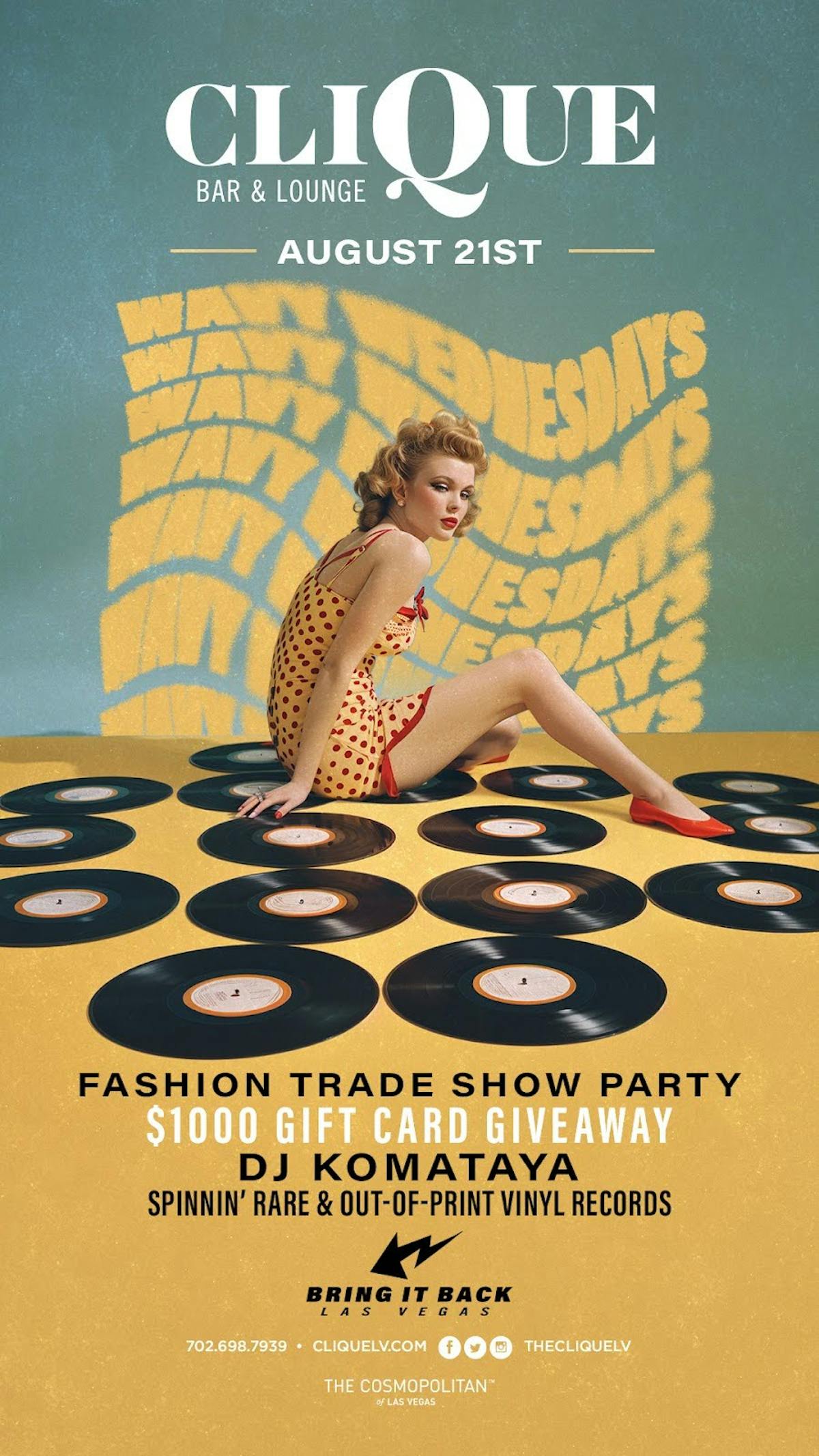 Wavy Wednesdays with Bring It Back LV and Komataya spinning vinyl records DJ