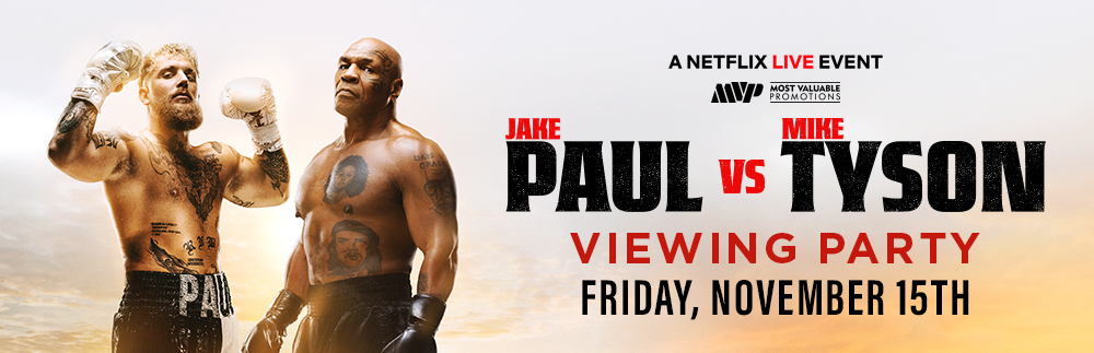 Get ready, fight fans—the matchup you’ve been waiting for is coming to Clique Bar & Lounge! The iconic Mike Tyson is back in the ring, this time squaring off against Jake Paul in one of the year’s most anticipated fights. Whether you’re here for the legendary Tyson or the bold and unpredictable Jake Paul, Clique Bar & Lounge is the place to watch it all go down in style.