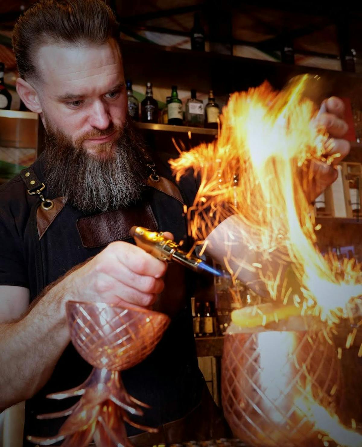 A photo of a bartender inLas Vegas Mixology Competition