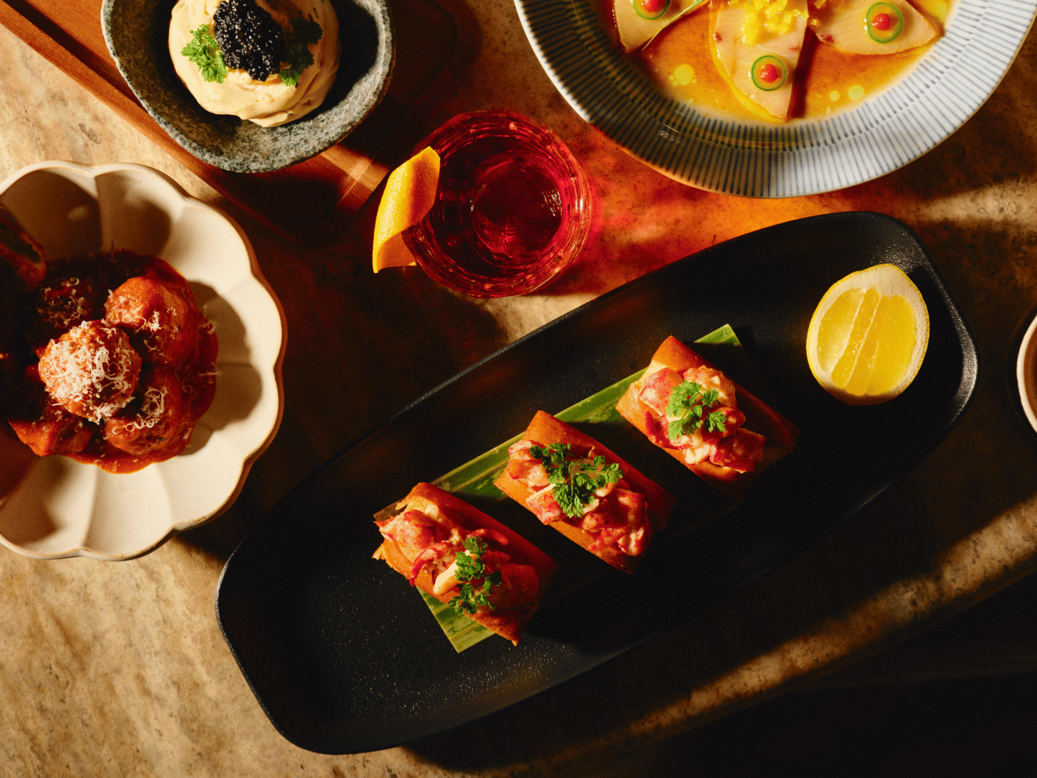 a close up of food on a table