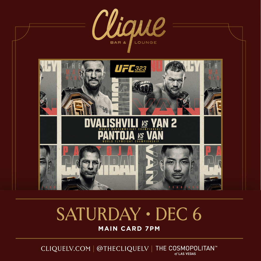Watch UFC 323 | Clique Bar & Lounge Las Vegas