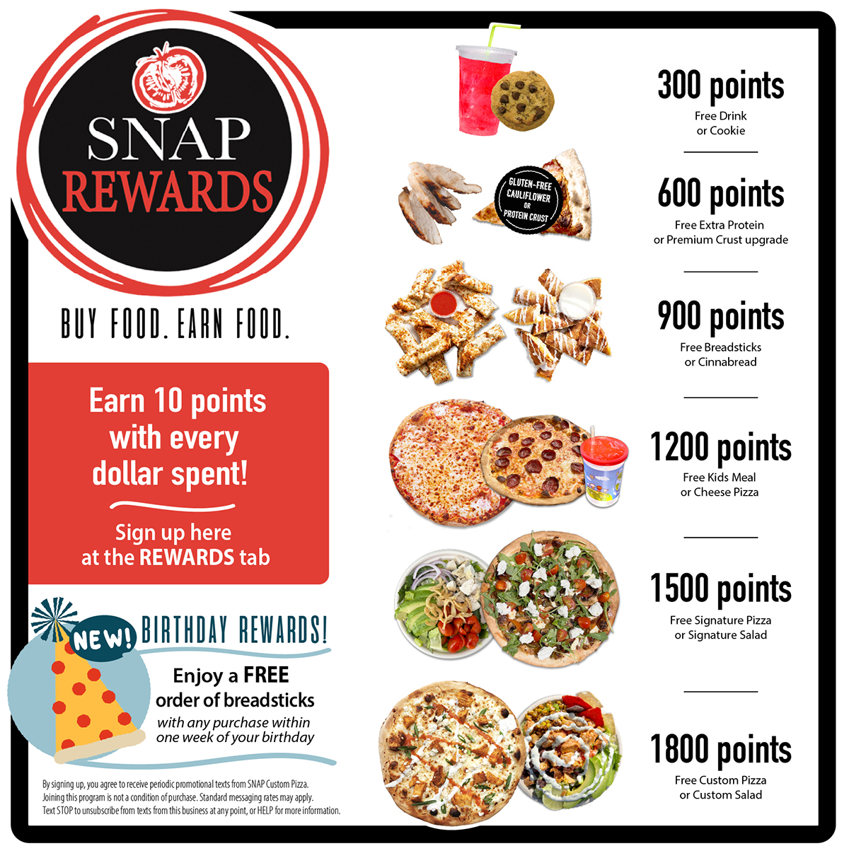 a menu for a fast food restaurant