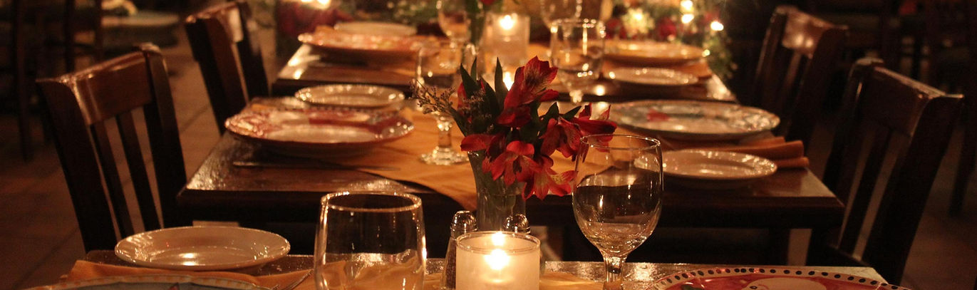 a table with wine glasses