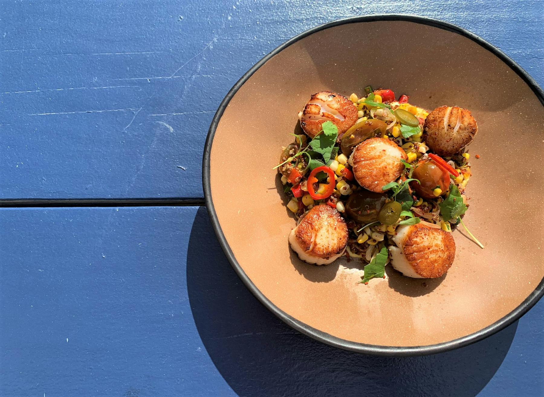 a plate of food on a table