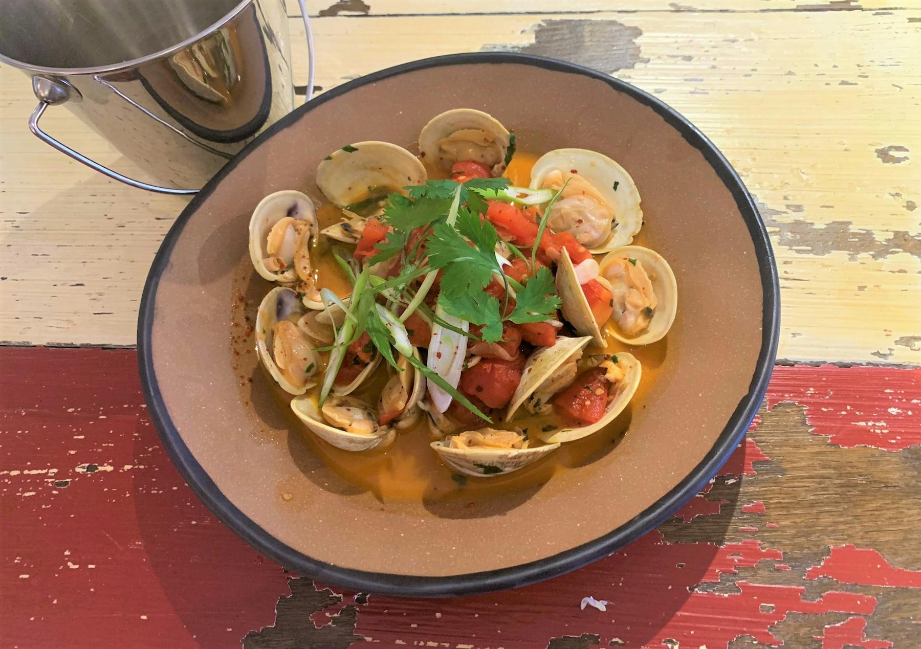 a plate of food on a table