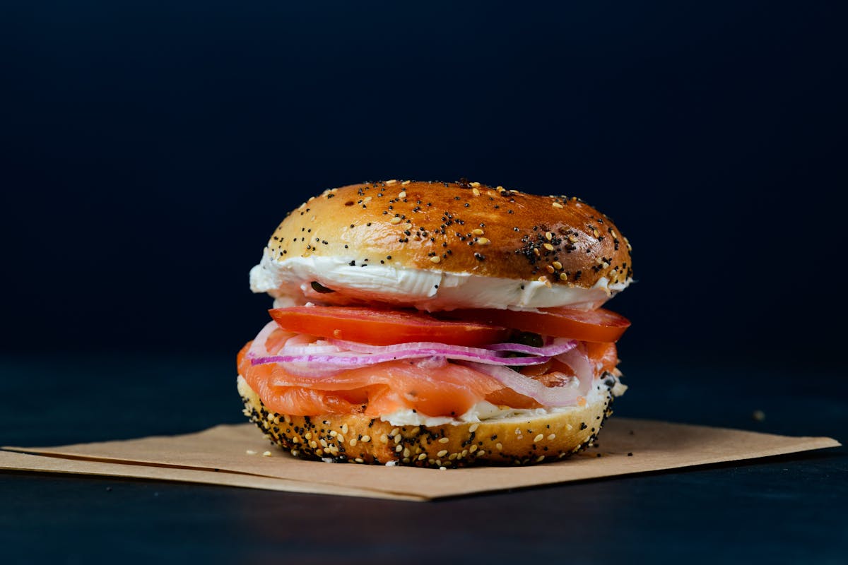 a sandwich sitting on top of a table