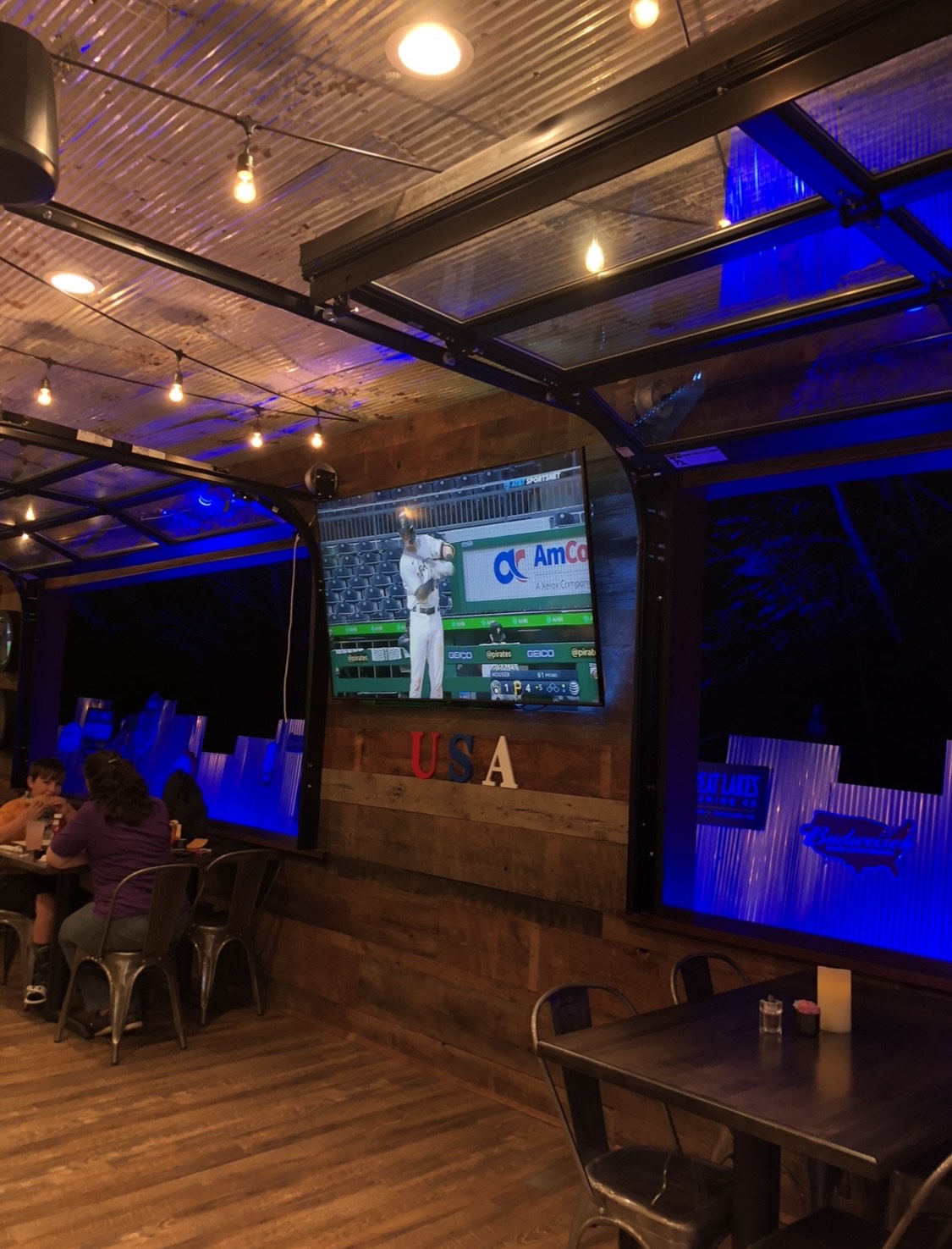 a close up look to a bar room