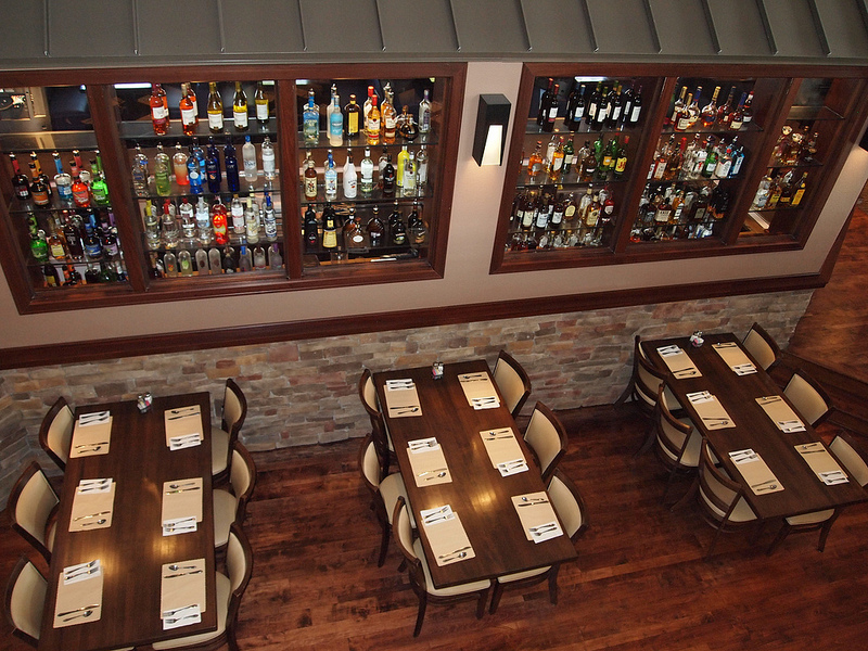 a close up look to a room full of tables