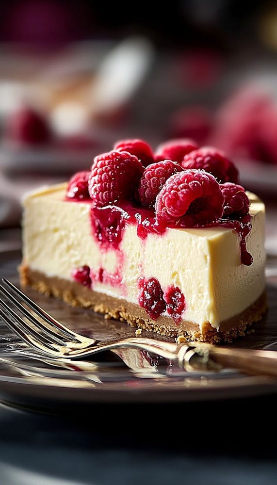 decadent white chocolate cheesecake