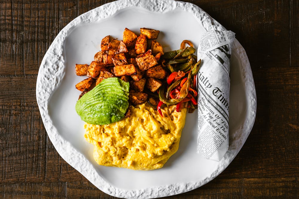 scrambled egg dish at the best mexican on the strip