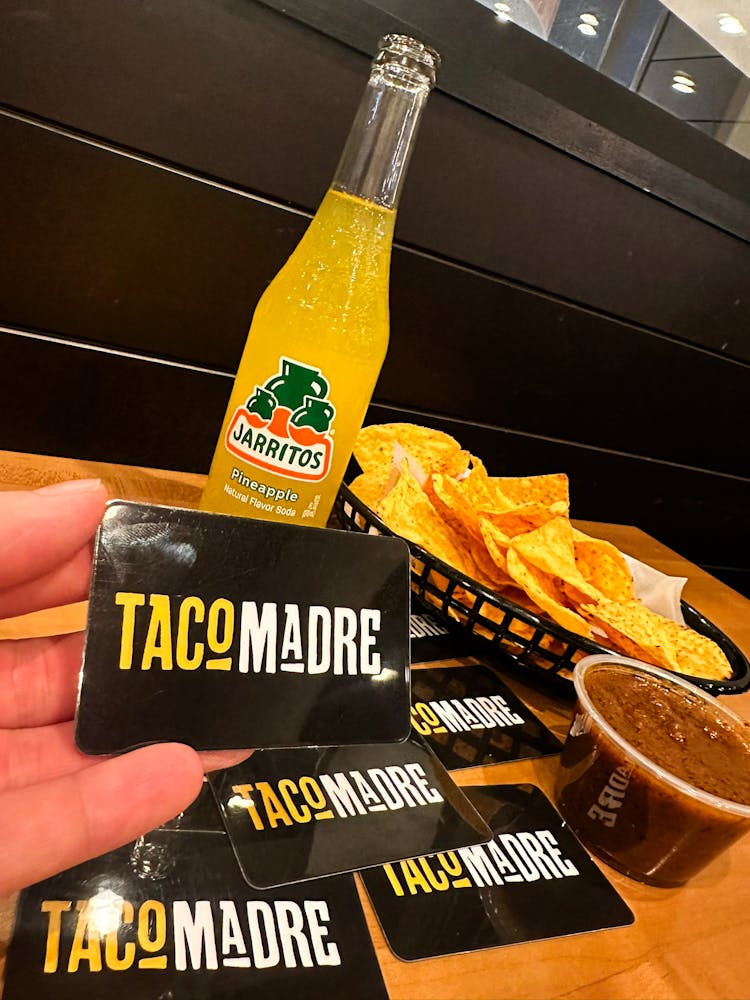 a close up of Taco Madre gift cards