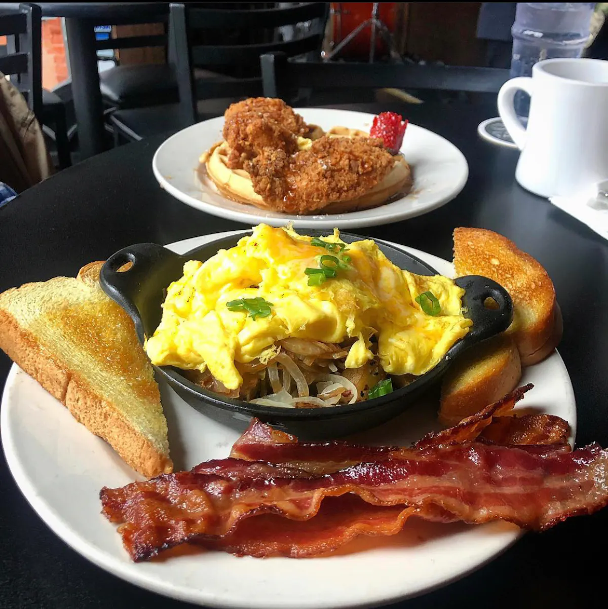a plate of food on a table