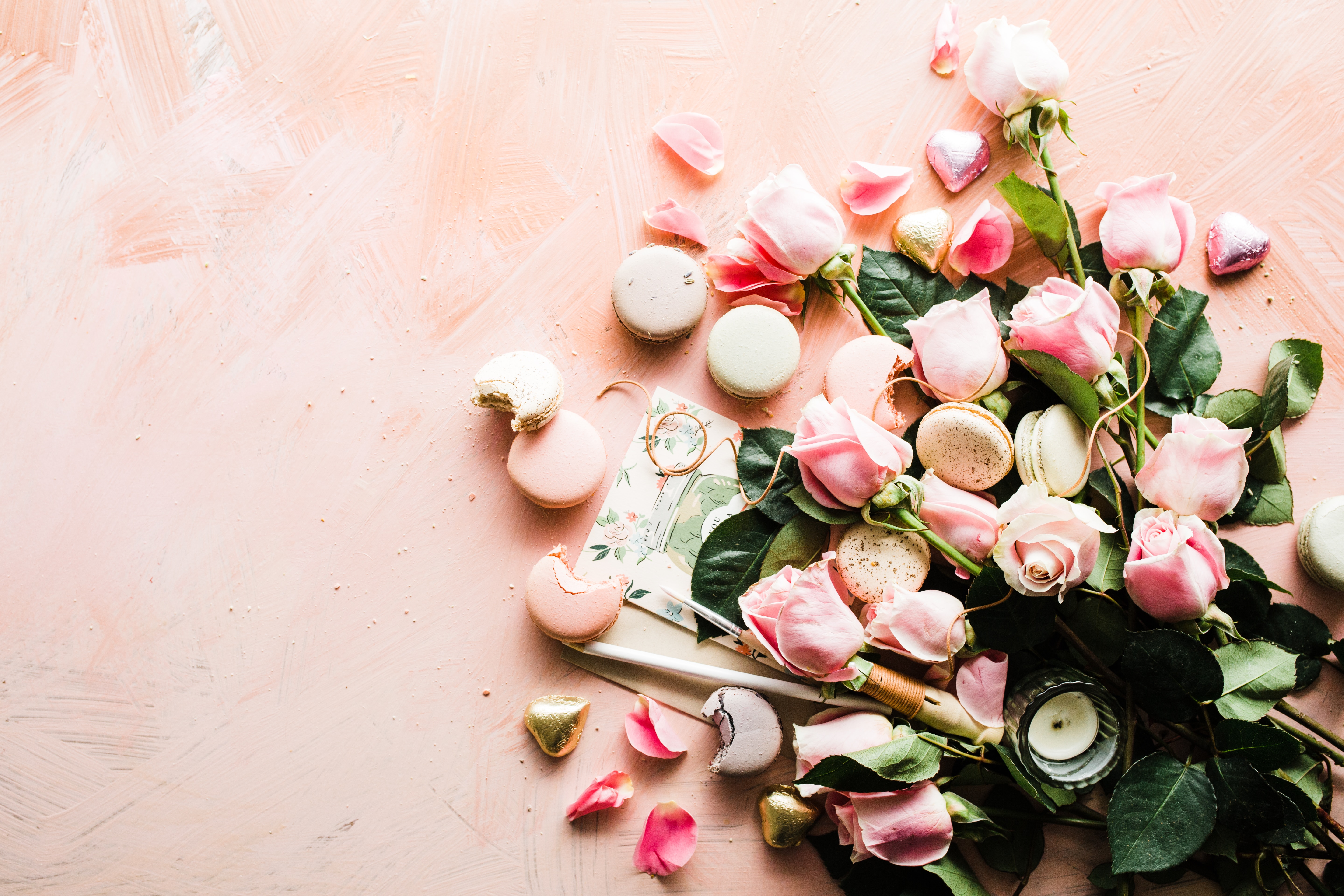 a group of pink flowers