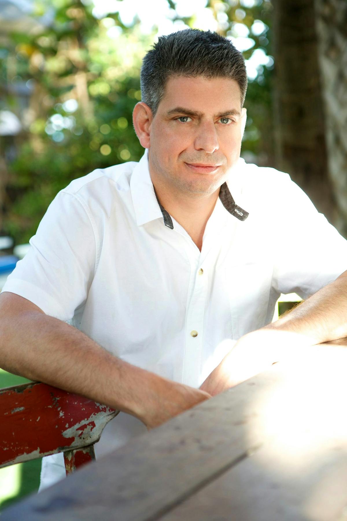 a man preparing food inside of it