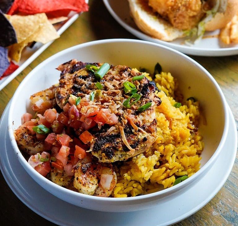 a bowl of food on a plate