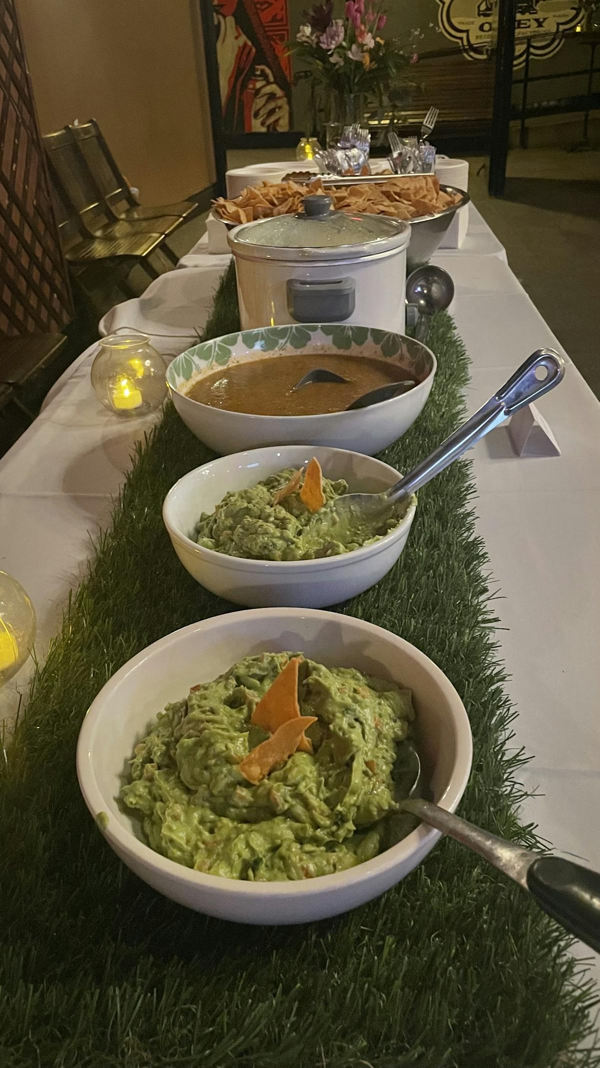 a bowl of food on a table