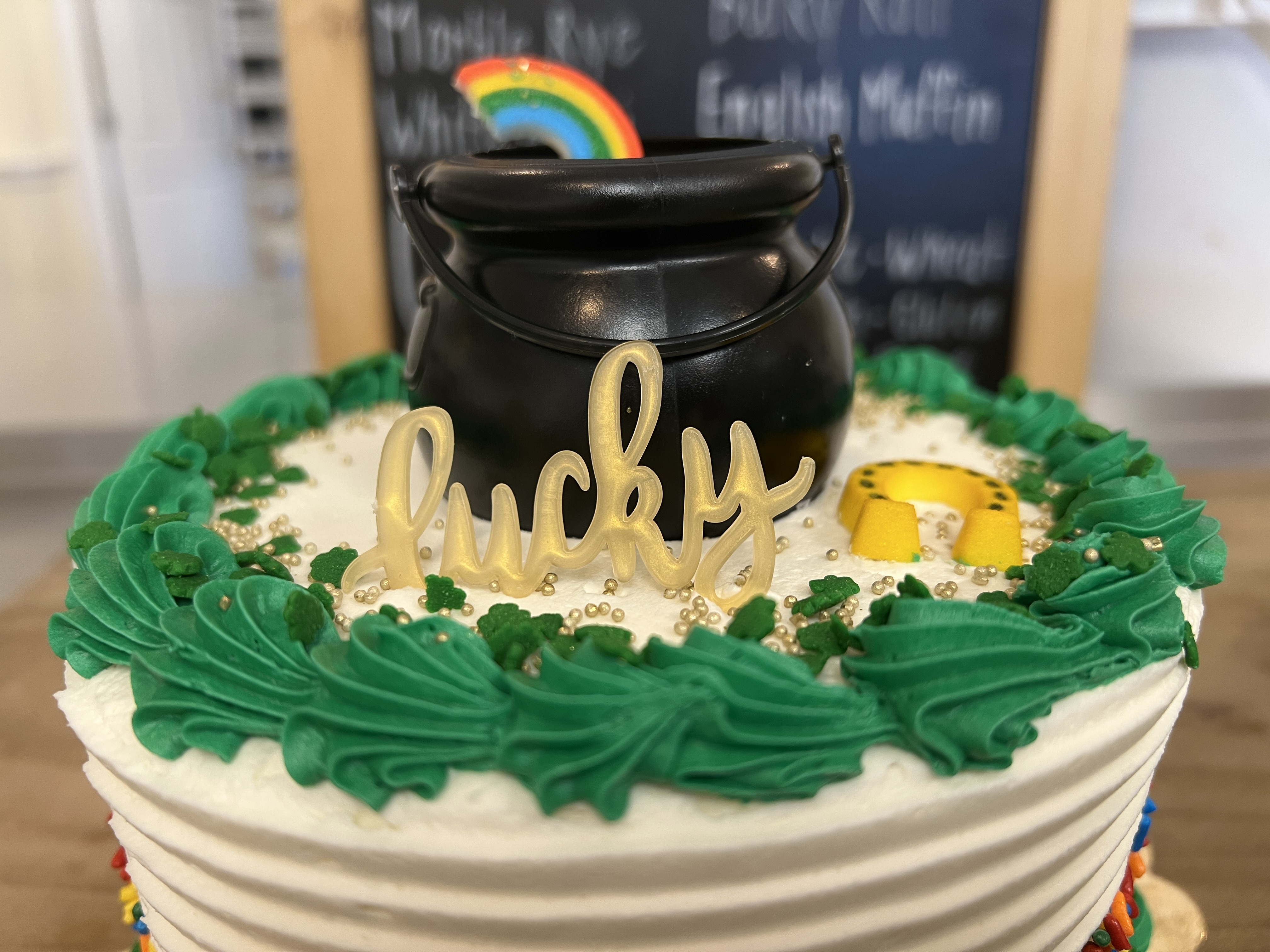 a cake sitting on top of a table