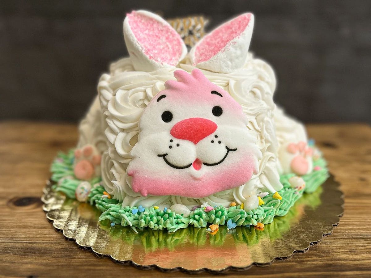 a train cake sitting on top of a table