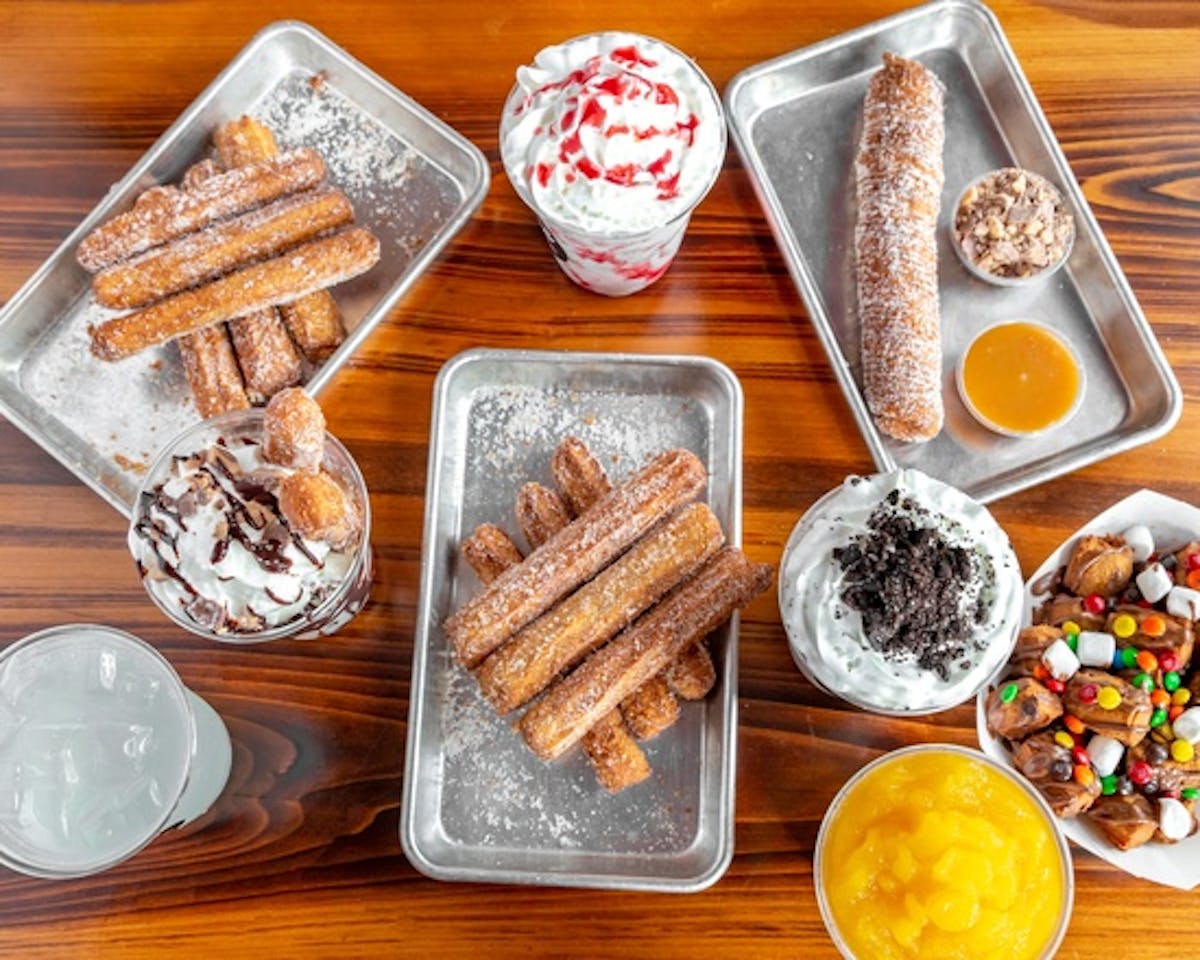 desserts on a table