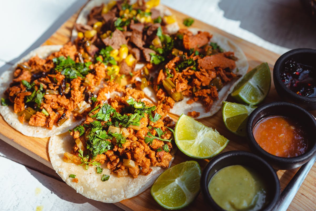 a plate of food on a table