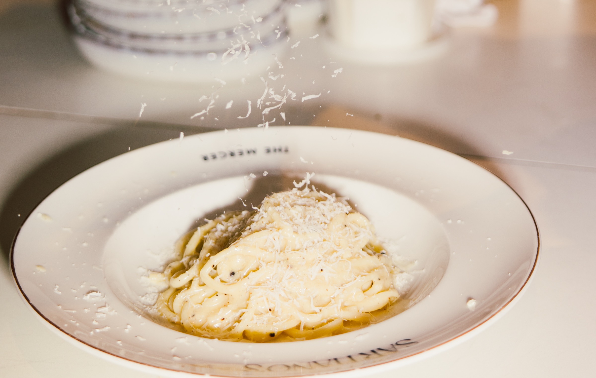 a plate of food on a table