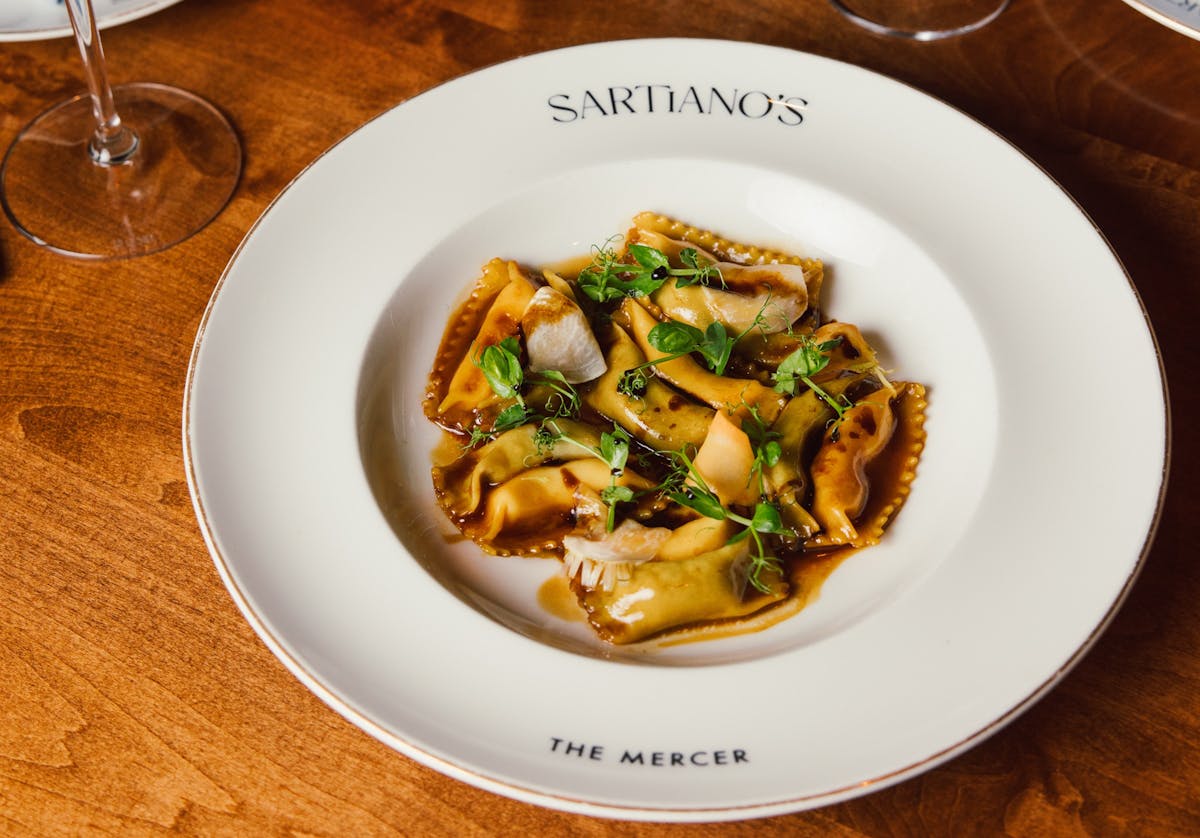 a plate of food on a table