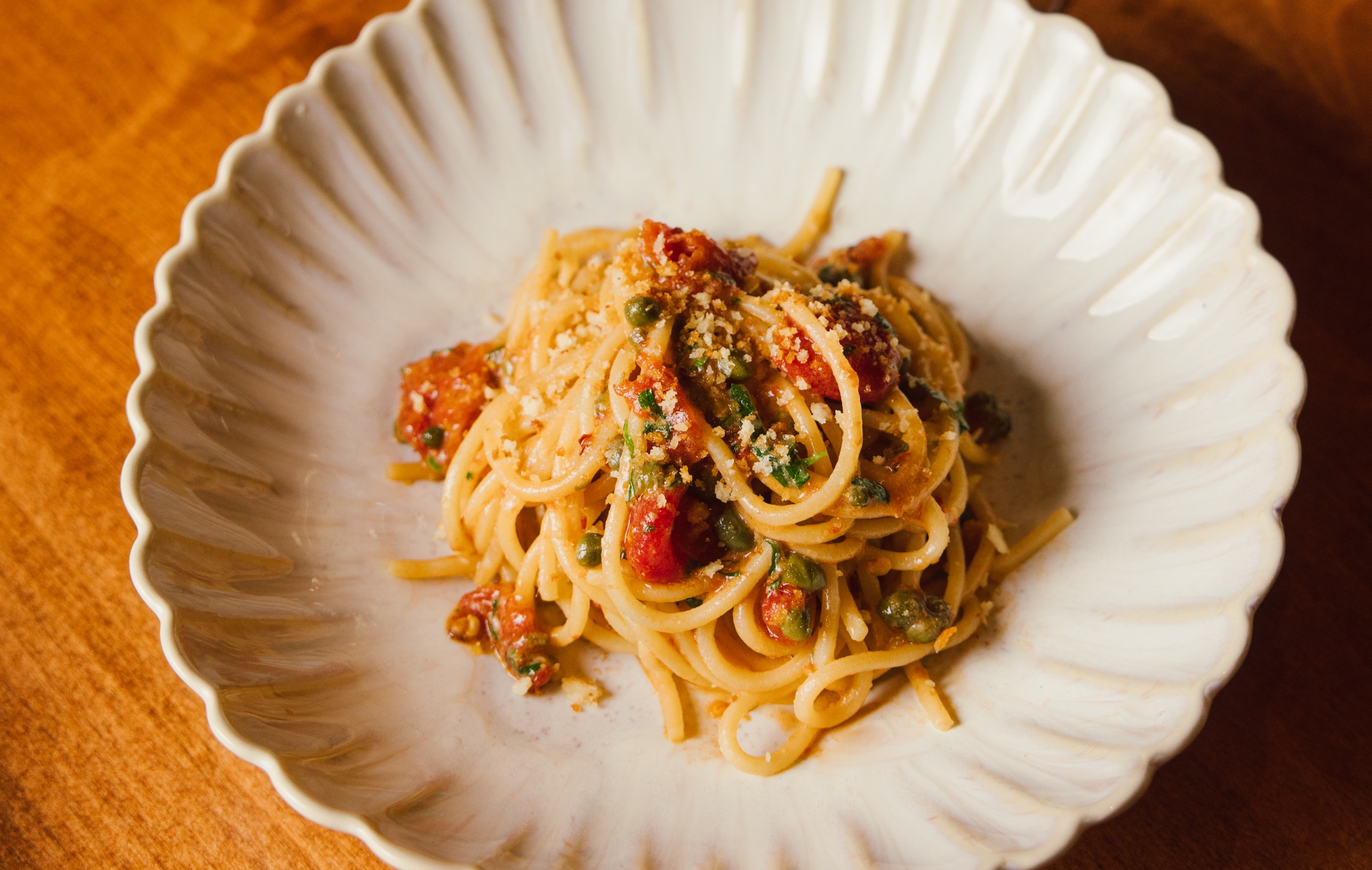 a plate of food on a table