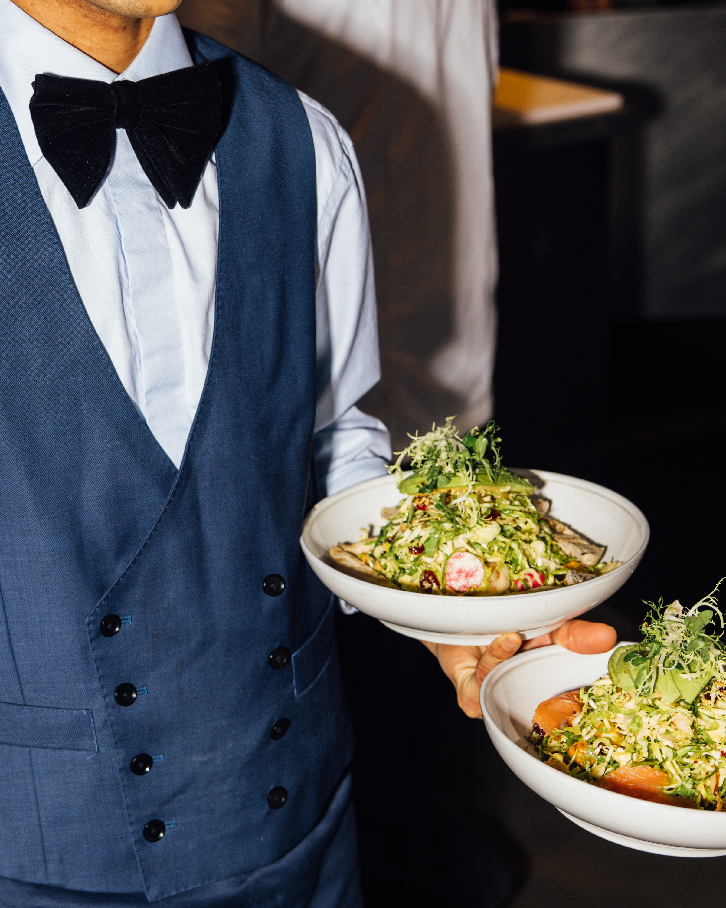 a man wearing a bow tie