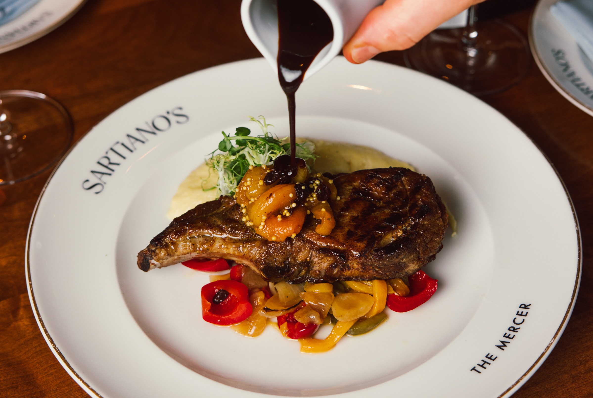 a plate of food on a table
