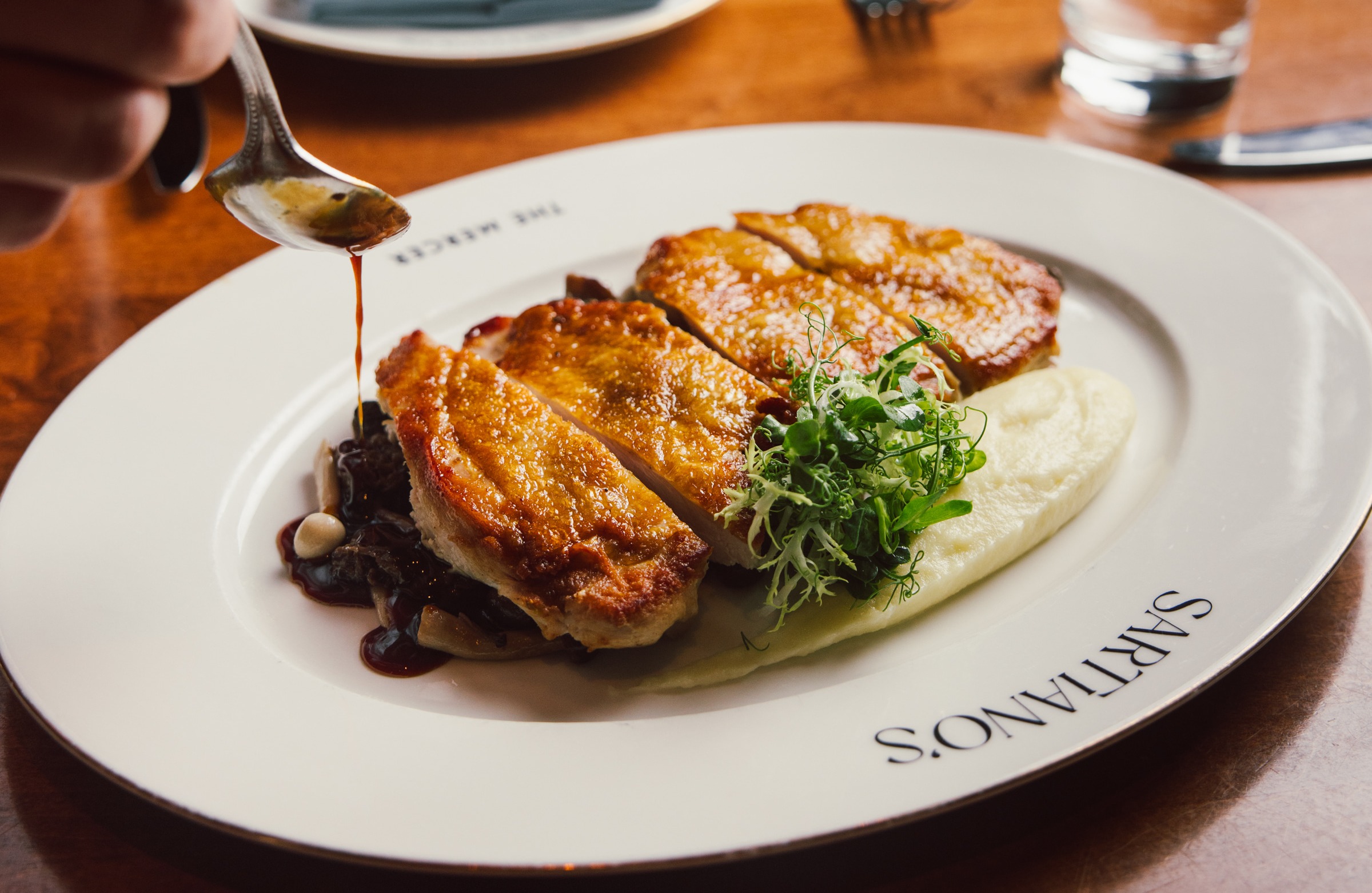 a plate of food on a table