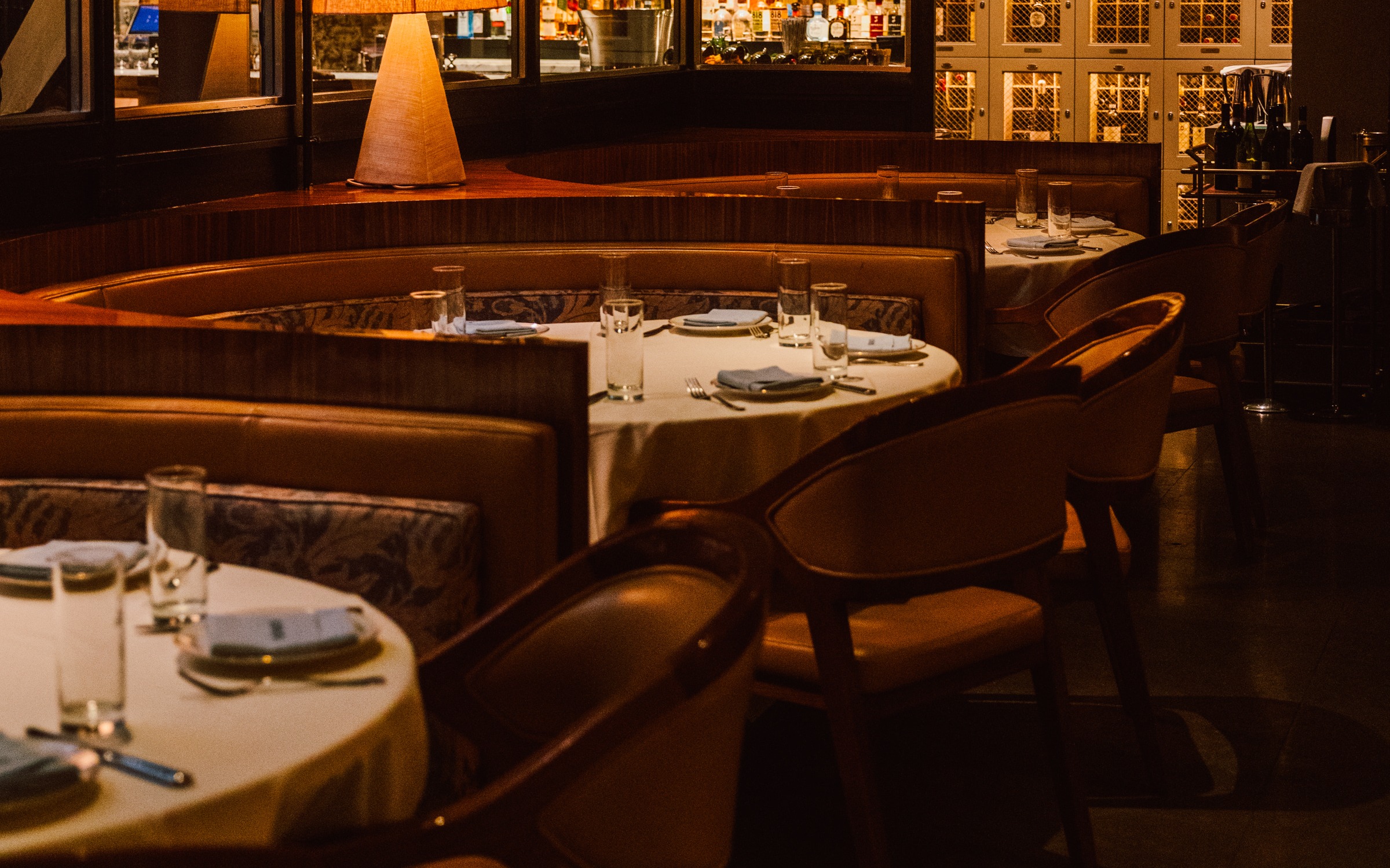 a room filled with furniture and a large window