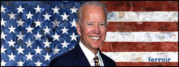 Joe Biden wearing a suit and tie
